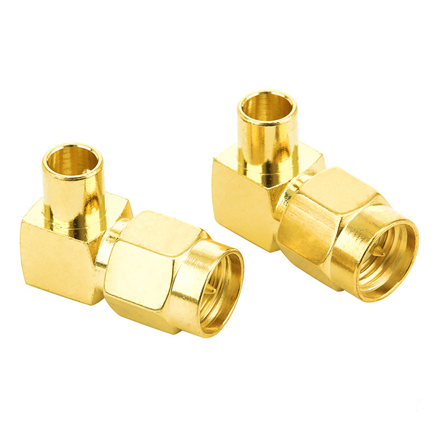 SMA curved male head internal screw and internal needle Connect the semi-steel and semi-flexible cable RG402 Line 086