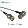 TV10003 | F Male to F Male Connector with white RG316 TV Cable 