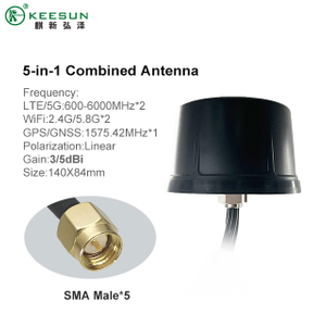 5-u-1 GPS LTE WiFi višepojasna kombinirana kupolasta antena visokog pojačanja