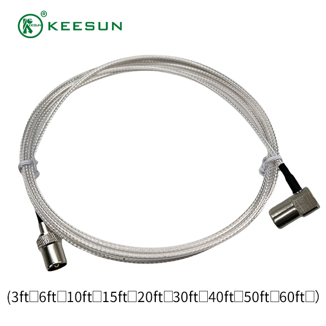 TV10003 | F Male to F Male Connector with white RG316 TV Cable 