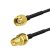 RF10010 | RP SMA Female to IPX Black Cable 10cm with Coaxial Cable