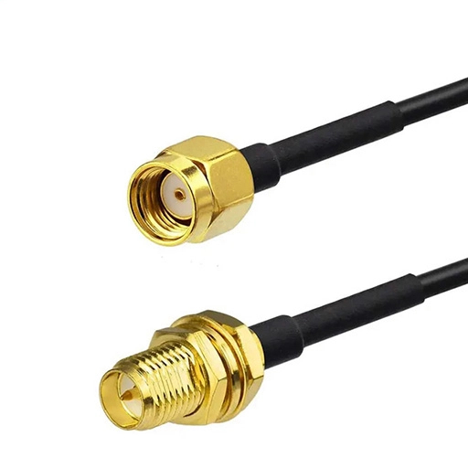 RF10010 | RP SMA Female to IPX Black Cable 10cm with Coaxial Cable