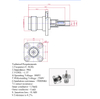 Rf coaxial connector TNC-KF-1.5 window TNC female seat flange with four-hole crimping RG316 Line RG174