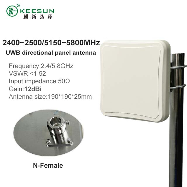 2400~2500/5150~5800MHz 12dBi External Waterproof Directional Antenna for Router
