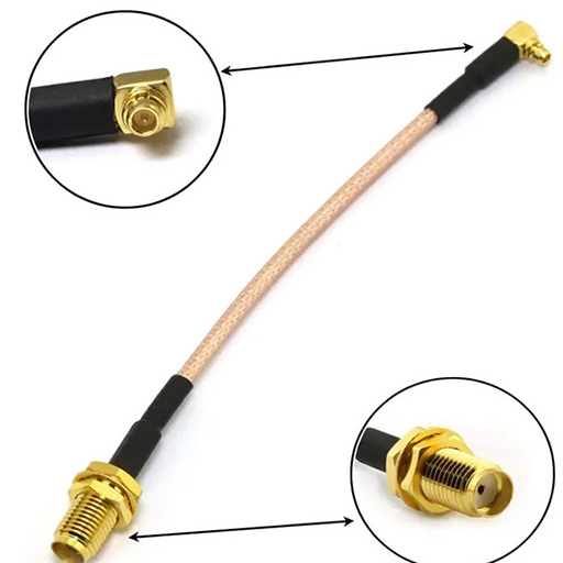 RF10009 | SMA Female right to 100mm IPX 3.94in with Coaxial Cable