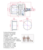 Rf coaxial connector TNC-KF-1.5 window TNC female seat flange with four-hole crimping RG316 Line RG174