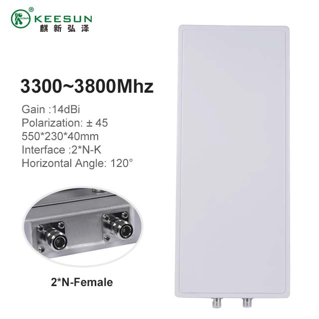 3300-3800MHz 14dBi Directional Panel Antenna for Outdoor 