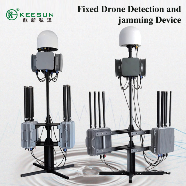 70MHz-6GHz Full Frequency Band 10KM Fixed Drone Detection Drone Jamming Device
