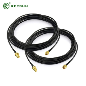 RF10010 | RP SMA Žena do IPX Čierny kábel 10 cm s koaxiálnym káblom