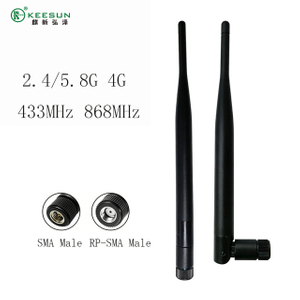  2.4/5.8GHz Rubber Antenna with RP-SMA(M) 